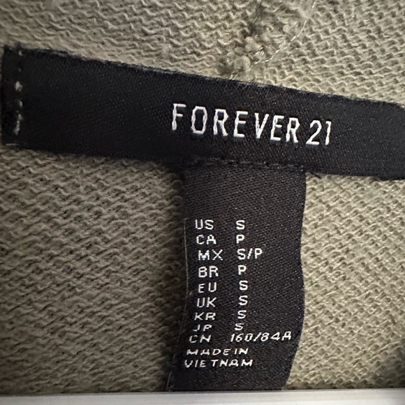 Olive Green Hooded Sweater dress w/ pockets - Picture 3 of 7